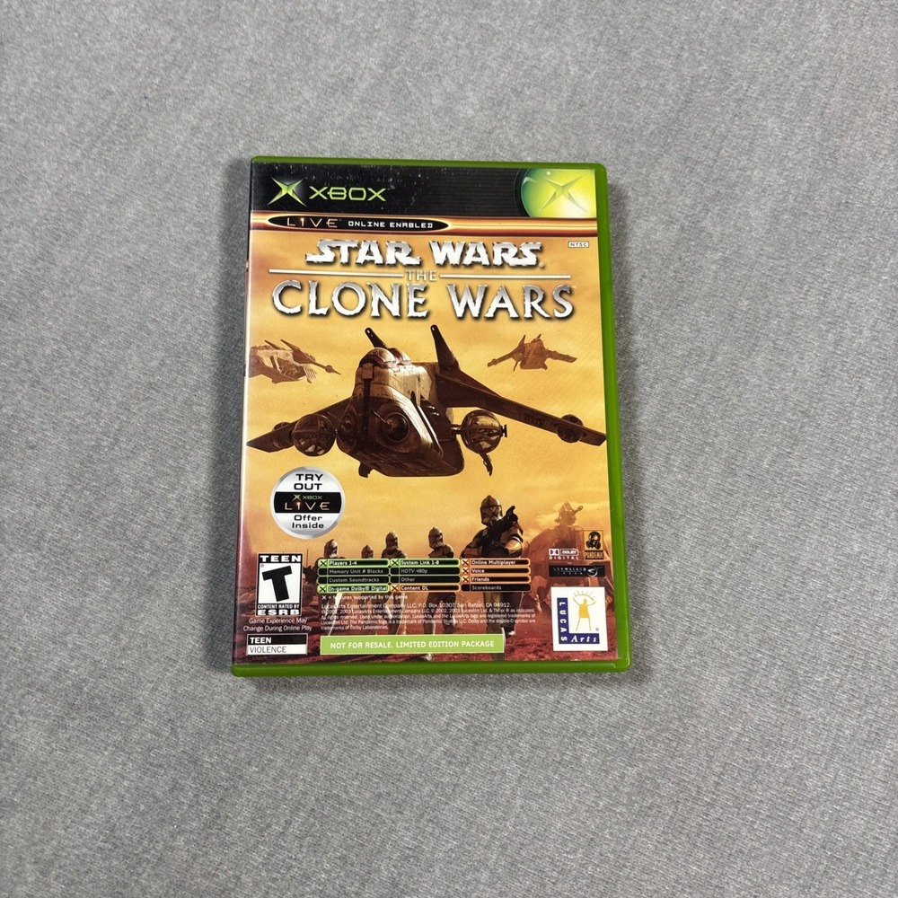 Xbox Star Wars The Clone Wars & Tetris Worlds Bundle Limited Edition Manual